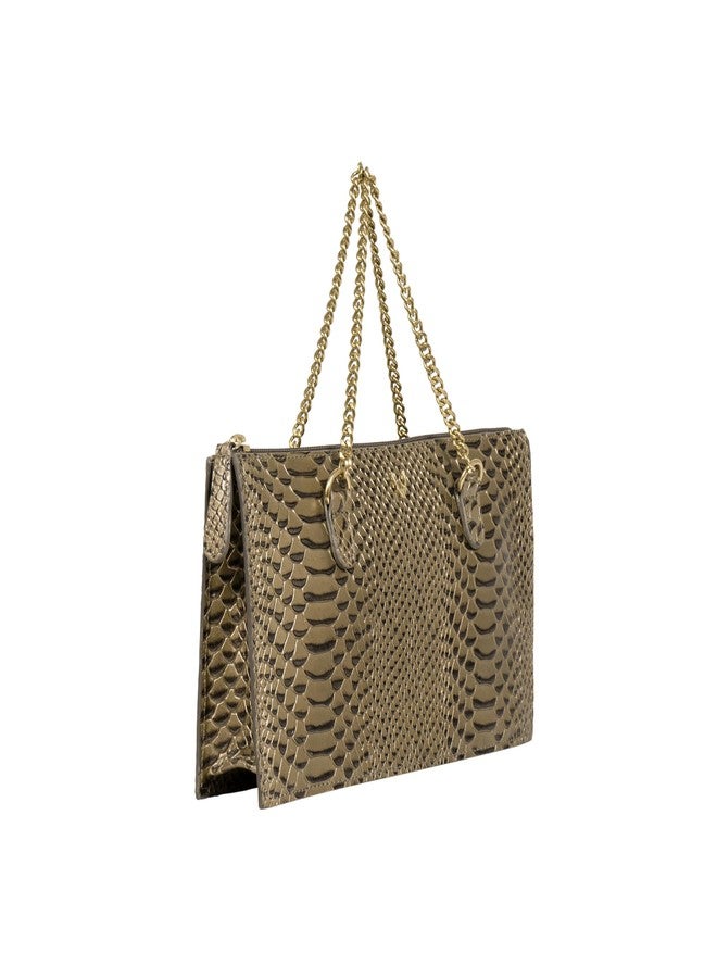 Hidesign Womens Leather Clutch- Metallic - Image 2